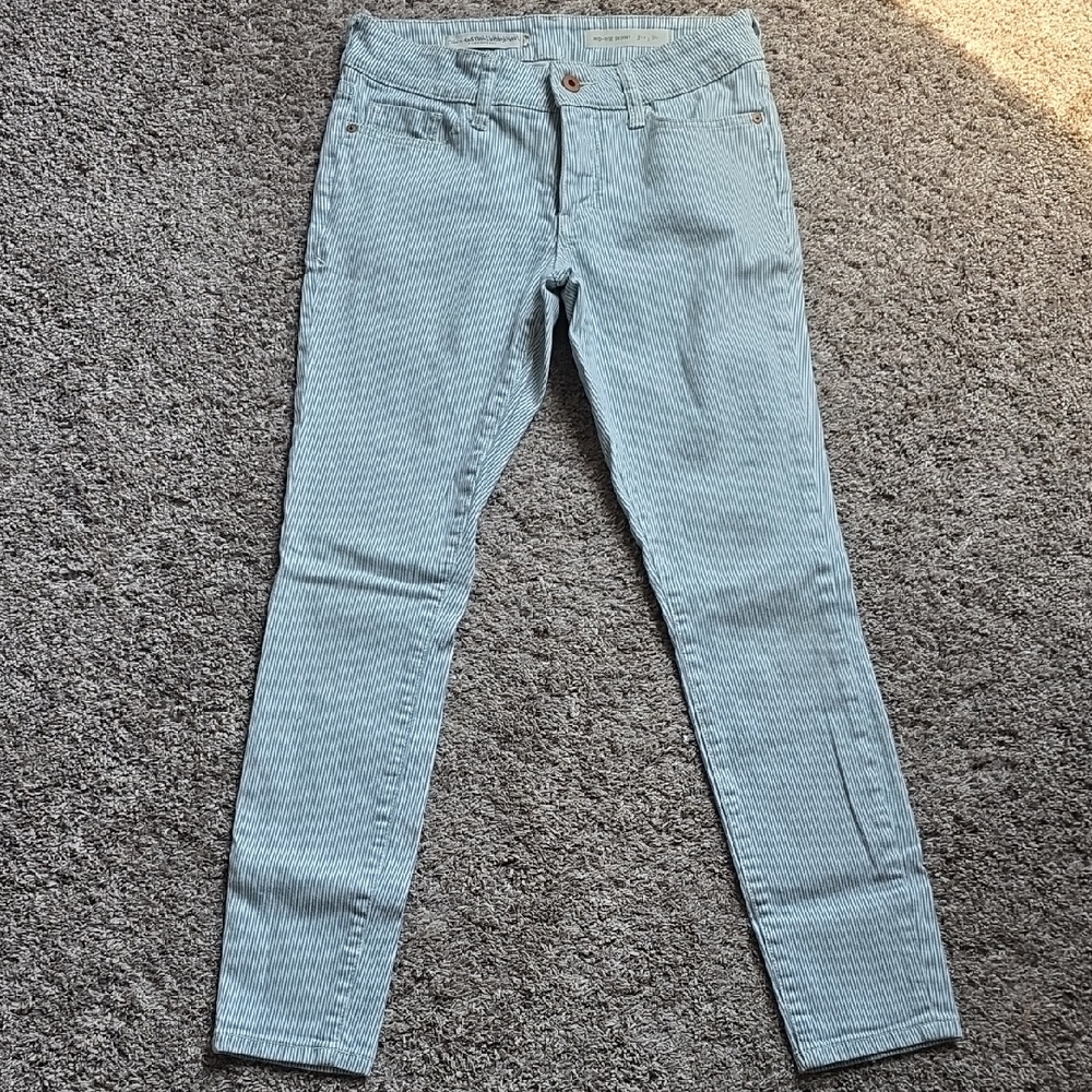 Pilcro and the Letterpress Light Blue Striped Jeans